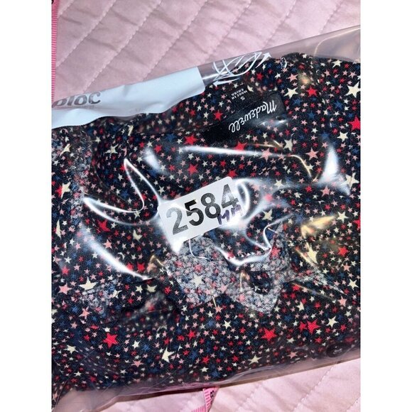 Madewell Womens Star Print Button-Down Blouse Size XS Short Sleeve Cotton Top - Picture 9 of 9